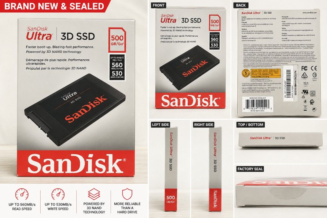 [Brand New] SanDisk Ultra 3D SSD 500GB