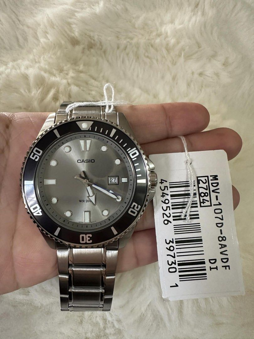 Casio MDV-107 Divers Watch - Various Colors (Category: Men's Watches) located in Manila. Submitted by shopthevintage (Listing ID 1442630300, Image 2). Description: - Casio MDV-107 Divers Watch -Casio MDV-107D-3A2VDF - Casio MDV-107D-3A2VDF -Casio MDV-107D-8AVDF - Water Resistant: 200 meters - Band: Stainless Steel - Features: Rotating Bezel, Date Display - Dial Colors Available: Brown, Grey, Green, White - Condition: Brand new with tags - Ideal f