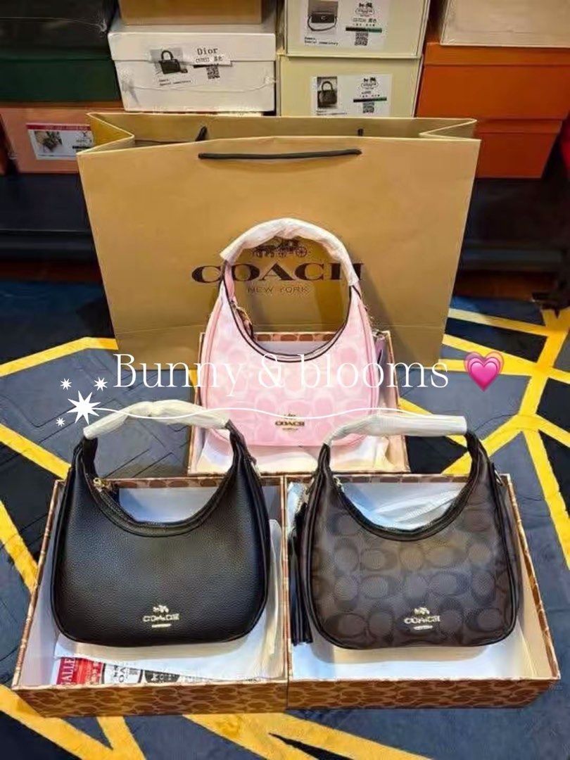 Coach Shoulder Bag - Multiple Colors Available (Category: Luxury Bags & Wallets) located in Paranaque City. Submitted by madz_44444 (Listing ID 1442588090, Image 1). Description: - Coach shoulder bags - Available colors: Black (pebble leather), Brown (signature C), Light Pink (signature C) - Comes with box receipt and dust bag - Versatile for everyday use or evening events.