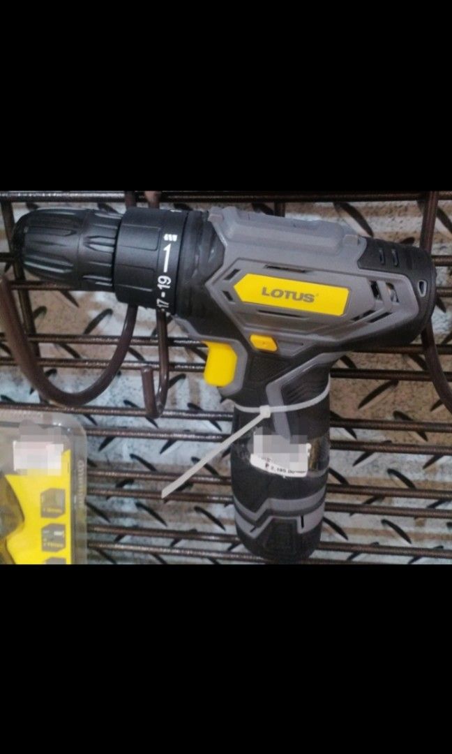 Cordless drill (Category: Construction Tools & Equipment) located in Muntinlupa City. Submitted by win-winshop731 (Listing ID 1442699875, Image 2). Description: Lotus cordless drill BRAND NEW ITEM SEALED One year service warranty Pwede pickup lalamove o angkas Pwede dn meet up alabang muntinlupa Message or call for inquiries Co#09943597561.