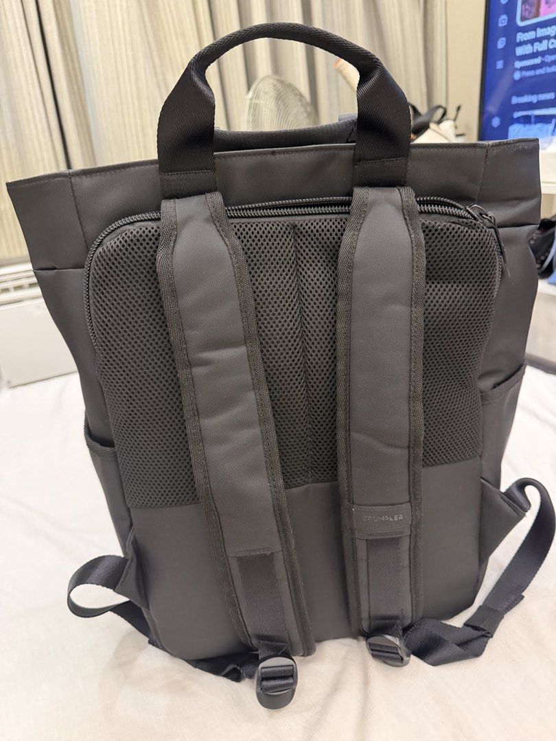 Crumpler Backpack - Black (Category: Backpacks) located in Manila. Submitted by rjsv12345 (Listing ID 1442694806, Image 2). Description: - Black Crumpler backpack - Padded shoulder straps for comfort - Mesh back panel for breathability - Multiple pockets and compartments for organization - Top handles for easy carrying - Side pockets included - Ideal for daily use or travel.