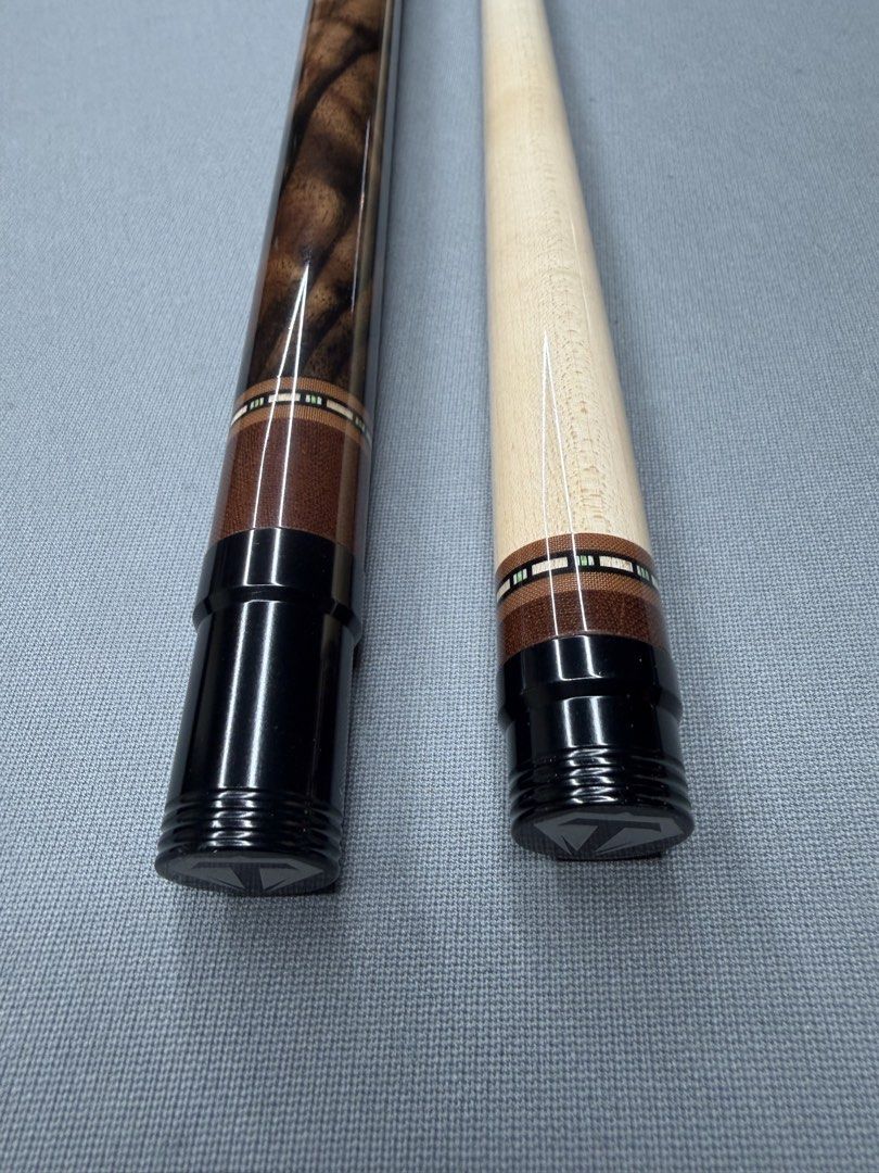 Theewen Custom pool cue (Category: Billiards & Bowling) located in Singapore. Submitted by andre147 (Listing ID 1442579331, Image 3). Description: - Custom pool cue by Ryan Theewen - Weight adjustable - 3/8 x 10M joint (G10) - Precision H tip - Metal joint protectors - Ebony with Purple Heart core - Leather wrap - Butt tapped to fit Predator QR - will give the case for fast buyer *one ding on the butt as shown in last pic *only used for test hits