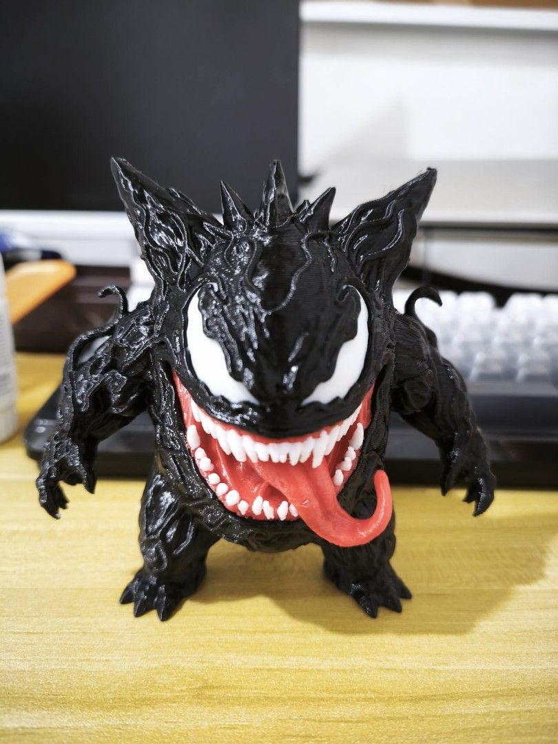 Custom Venom Gengar Pokemon Figure (Category: Figurines & Statues) located in Caloocan City. Submitted by swiftdeer_92fa34 (Listing ID 1442581206, Image 1). Description: - Unique custom figure: Venom meets Gengar! - Striking design: Black body, white eyes, and a red tongue. - Ideal for collectors. - Feel free to ask any questions! 4.2 inches .