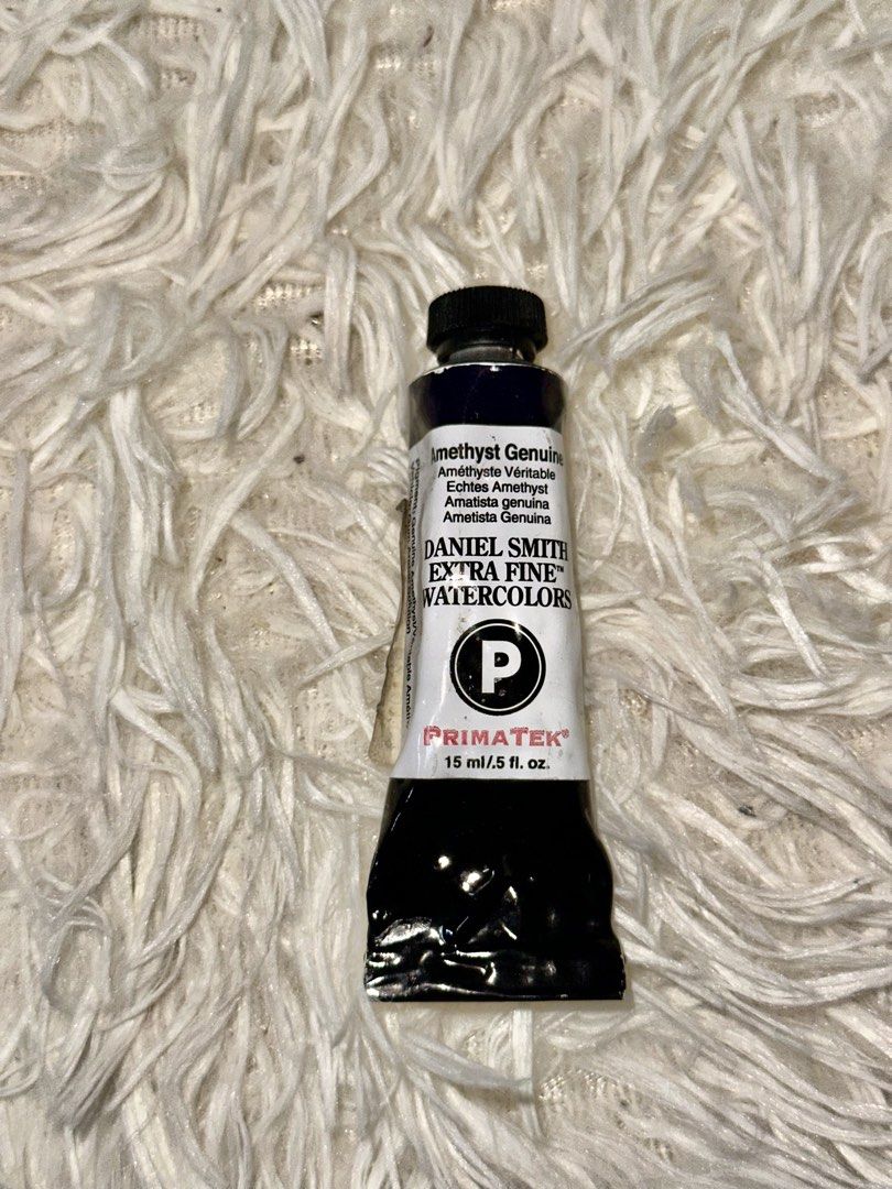 Daniel Smith Primatek Extra Fine Watercolors - Amethyst Genuine (Category: Craft Supplies & Tools) located in Manila. Submitted by qt_patootie (Listing ID 1442580438, Image 1). Description: only squeezed out a peasize - Brand: Daniel Smith Primatek - Color: Amethyst Genuine - Size: 15 ml / 0.5 fl. oz. tube - Ideal for artists and painters - Features high-quality pigment.