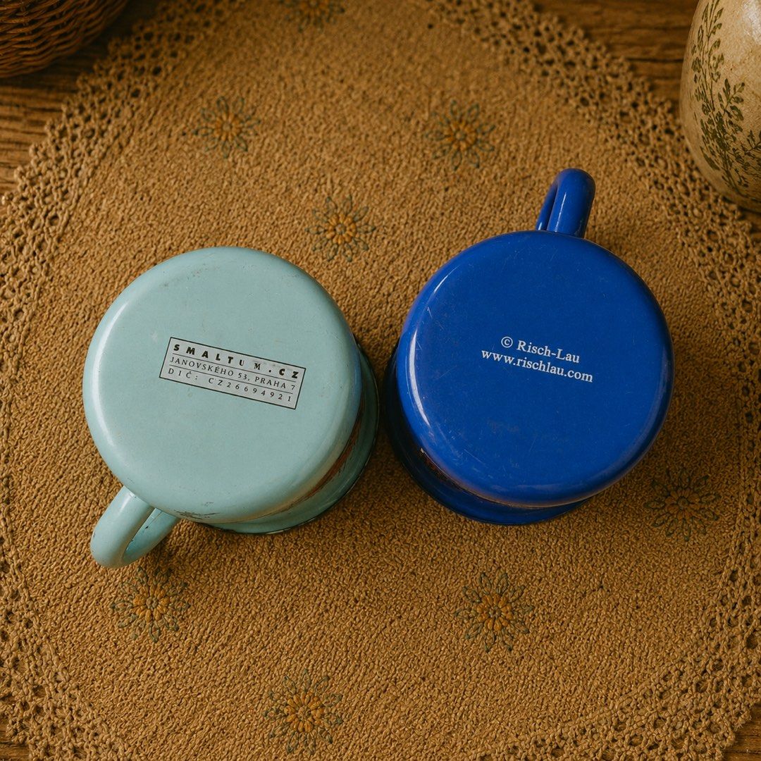 Enamel Cups (Category: Other Kitchenware & Tableware) located in Quezon City. Submitted by handpickedecors (Listing ID 1442706713, Image 3). Description: Enamel Cups 120.00/each Size: 4”D x 3.5”H.