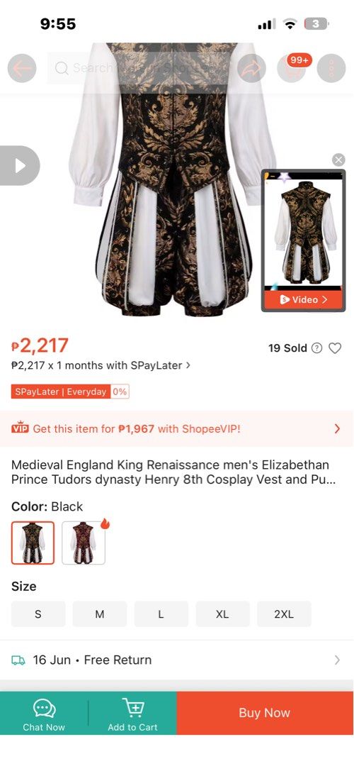 England Costume( Buwan ng Wika) (Category: Sets & Coordinates) located in Candon. Submitted by dhinlei07 (Listing ID 1442552963, Image 1). Description: - Black medieval king renaissance cosplay costume - Set includes vest and pants - Inspired by Elizabethan Prince Tudor dynasty (Henry VIII) - Ideal for cosplay events and themed parties .