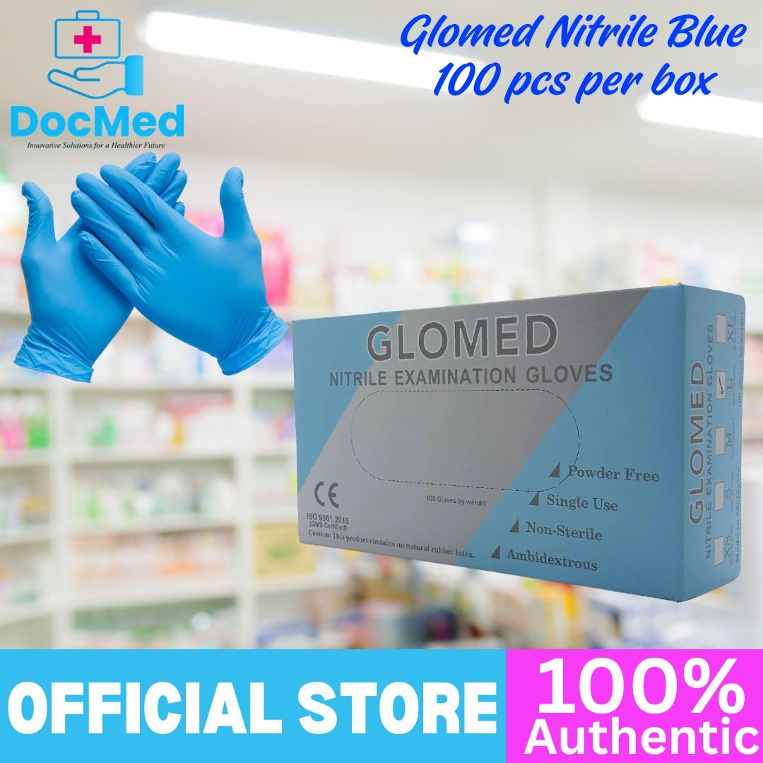 GLOMED SLIM BLUE NITRILE GLOVES-(S) (Category: Medical Supplies & Tools) located in Quezon City. Submitted by marketings84097 (Listing ID 1442558421, Image 1). Description: OPEN FOR BULK ORDERS!!! AVAILABLE ON HAND / READY STOCKS! Huwag nang maghanap pa — lahat ng medical supplies na kailangan mo, nandito na sa amin! DXS ENTERPRISES INC. Your trusted supplier of Medical Supplies & Equipment! We accept RETAIL and BULK ORDERS Quality products Affor