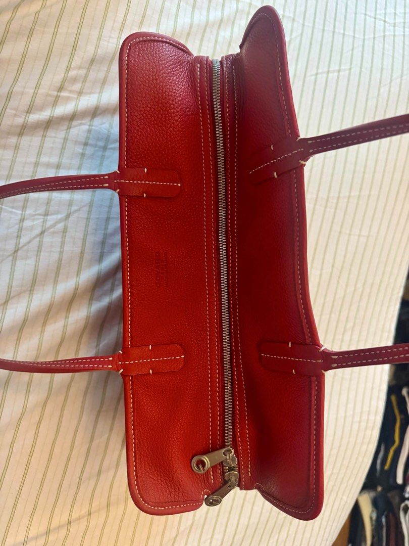 Goyard Hardy PM tote bag (Category: Luxury Bags & Wallets) located in Balagtas. Submitted by momandkidstuffph (Listing ID 1437988113, Image 3). Description: - Authentic Goyard Hardy PM tote bag - Color: Red - Material: Goyardine canvas - Includes yellow dust bag - Spacious interior - Perfect for everyday use - Stylish and practical - used for about 3-5x lang.