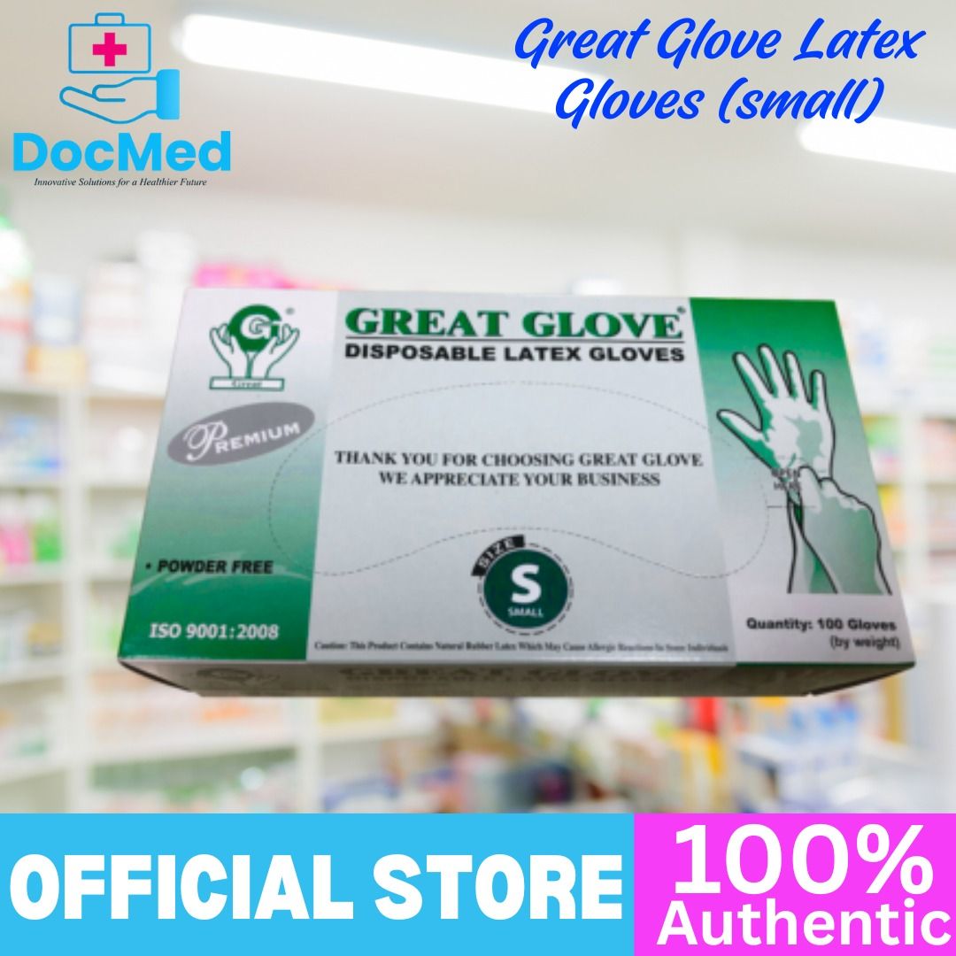GREAT GLOVE LATEX-SMALL (Category: Medical Supplies & Tools) located in Quezon City. Submitted by marketings84097 (Listing ID 1442560464, Image 2). Description: OPEN FOR BULK ORDERS!!! AVAILABLE ON HAND / READY STOCKS! Huwag nang maghanap pa — lahat ng medical supplies na kailangan mo, nandito na sa amin! DXS ENTERPRISES INC. Your trusted supplier of Medical Supplies & Equipment! We accept RETAIL and BULK ORDERS Quality products Affordable prices