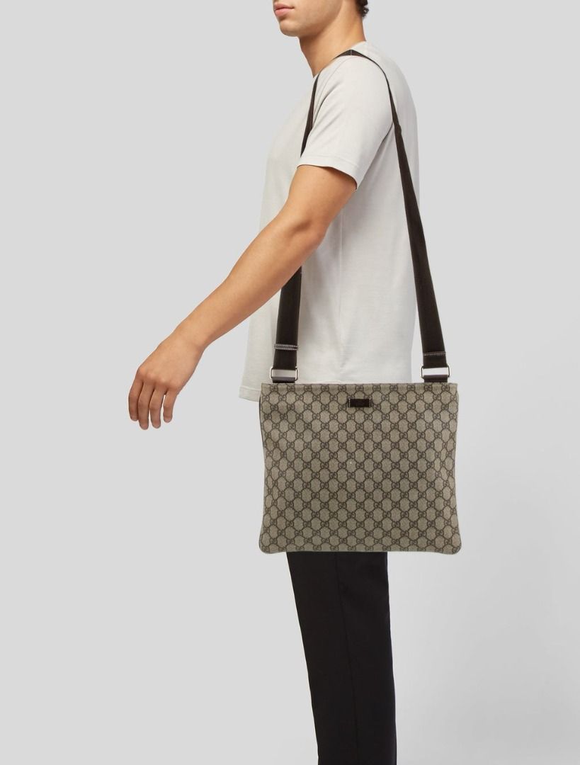 Gucci GG Monogram Canvas Crossbody Bag (Category: Luxury Bags & Wallets) located in Pasay City. Submitted by highkeys (Listing ID 1442678893, Image 1). Description: - Authentic Gucci crossbody bag - Classic GG monogram canvas - Brown leather trim and strap - Interior zip pocket - Made in Italy - Serial number: 201446 204991 - Ideal for everyday use - Meet up anywhere around Metro Manila.