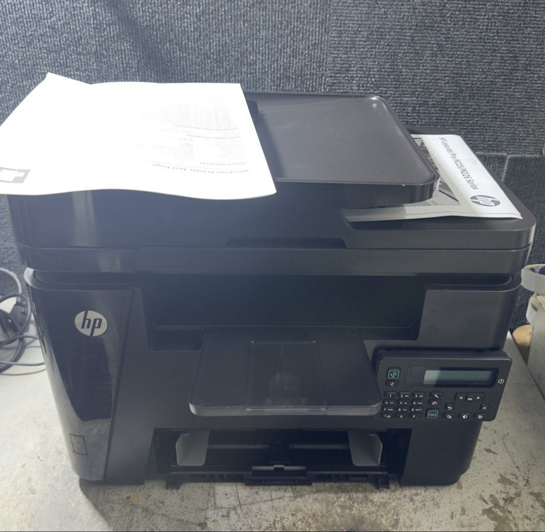 HP LaserJet Pro M225 (Category: Printers, Scanners & Copiers) located in Makati City. Submitted by jtechs (Listing ID 1442682905, Image 3). Description: - HP LaserJet Pro M225/M226 Series printer with usb cord power cord and toner cartridge - Black laser printer - Includes test page and documentation - Ideal for home or office use - In excellent working condition.