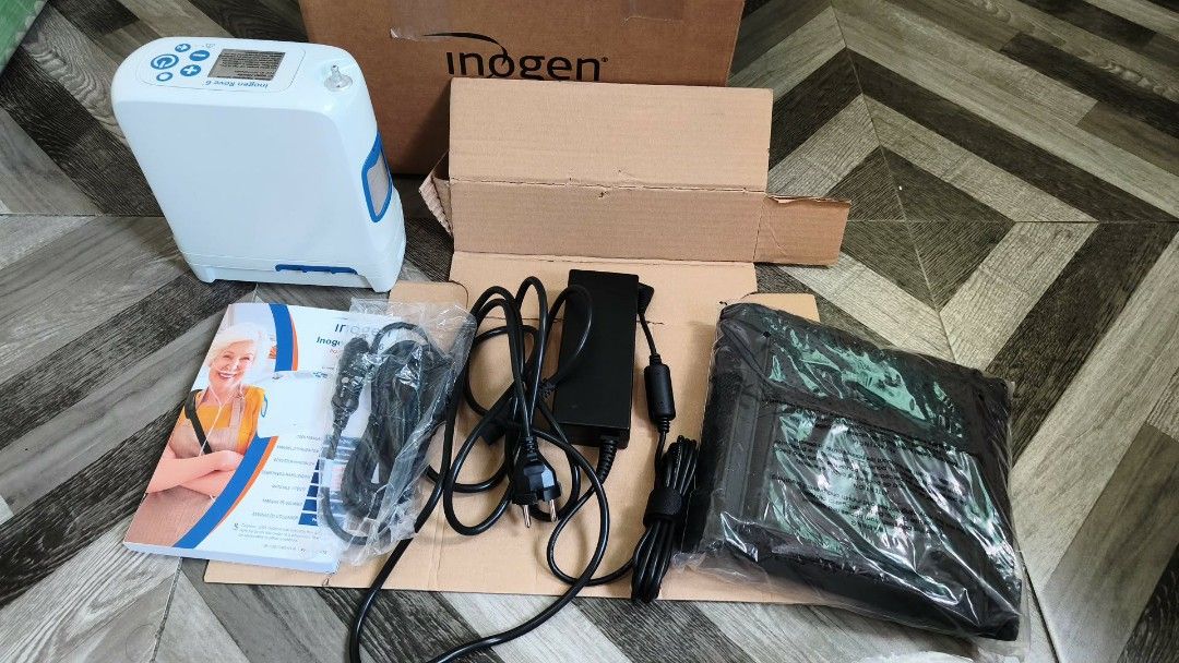 Inogen Rove 6 Portable Oxygen Concentrator (Category: Medical Supplies & Tools) located in Manila. Submitted by bravestorm.7b3e5f (Listing ID 1442545158, Image 3). Description: - Inogen Rove 6 Portable Oxygen Concentrator - Includes AC power adapter - Includes DC power cord - Comes with a carrying case - User manual included - Ideal for on-the-go oxygen needs - Ready for a new owner.