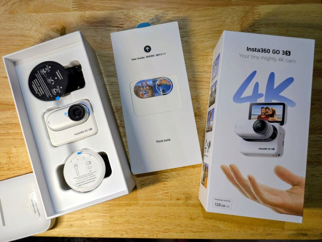 Insta360 GO 3 4K Action Camera with Accessories (Category: Cameras) located in Manila. Submitted by feaster1213 (Listing ID 1442692113, Image 1). Description: - Insta360 GO 3 (4K version) - Includes original charging case and mount - All other accessories shown are included - Ideal for capturing action and adventures - Everything is in the original box FREEBIES (1.3k worth) - 60m waterproof diving case - Protection Case (anti-scratch, anti-fall) 