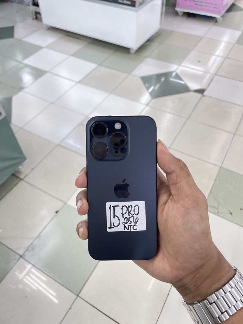 iPhone 15 Pro 256Gb 98% bh Ntc Openline (Category: iPhone 15 Series) located in Manila. Submitted by benshop. (Listing ID 1442718474, Image 1). Description: FOR SALE | TRADE/SWAP BenShop Price : 38,000 php ▫️On hand: iPhone 15 Pro ▫️256Gb ▫️Openline/Factory unlocked ▫️Blue ▫️98% Batt health ▫️Ntc ▫️All Features Working INCLUSIONS & FREEBIES: *CHARGER SET *CLEAR CASE *TEMPERED GLASS MODE OF TRANSACTION: ▫️ STORE PICK UP (Preferred) ▫️MEET UP AROUN