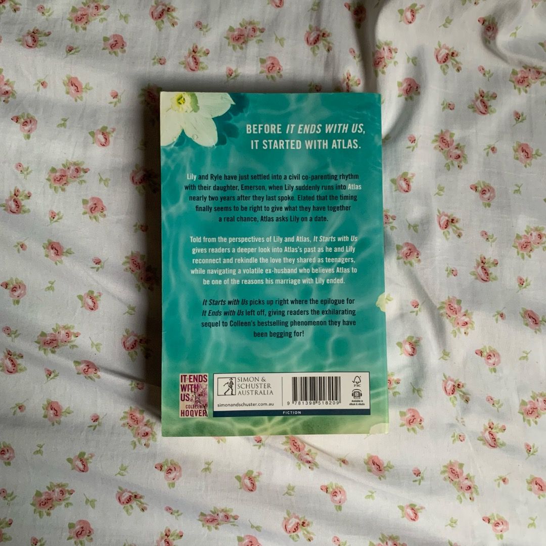 It Starts With Us by Colleen Hoover (Category: Storybooks) located in Davao. Submitted by minimallyher (Listing ID 1442586390, Image 2). Description: 📚💕 FOR SALE: *It Starts With Us* by Colleen Hoover 💕📚 💰 Price: ₱200 ✨ Good Pre-Loved Condition ✨ ✔️ Well maintained and carefully handled ✔️ Any minor signs of wear are barely noticeable ✔️ No issues that affect readability or enjoyment of the book Continue the story of Atlas and Lily in this h