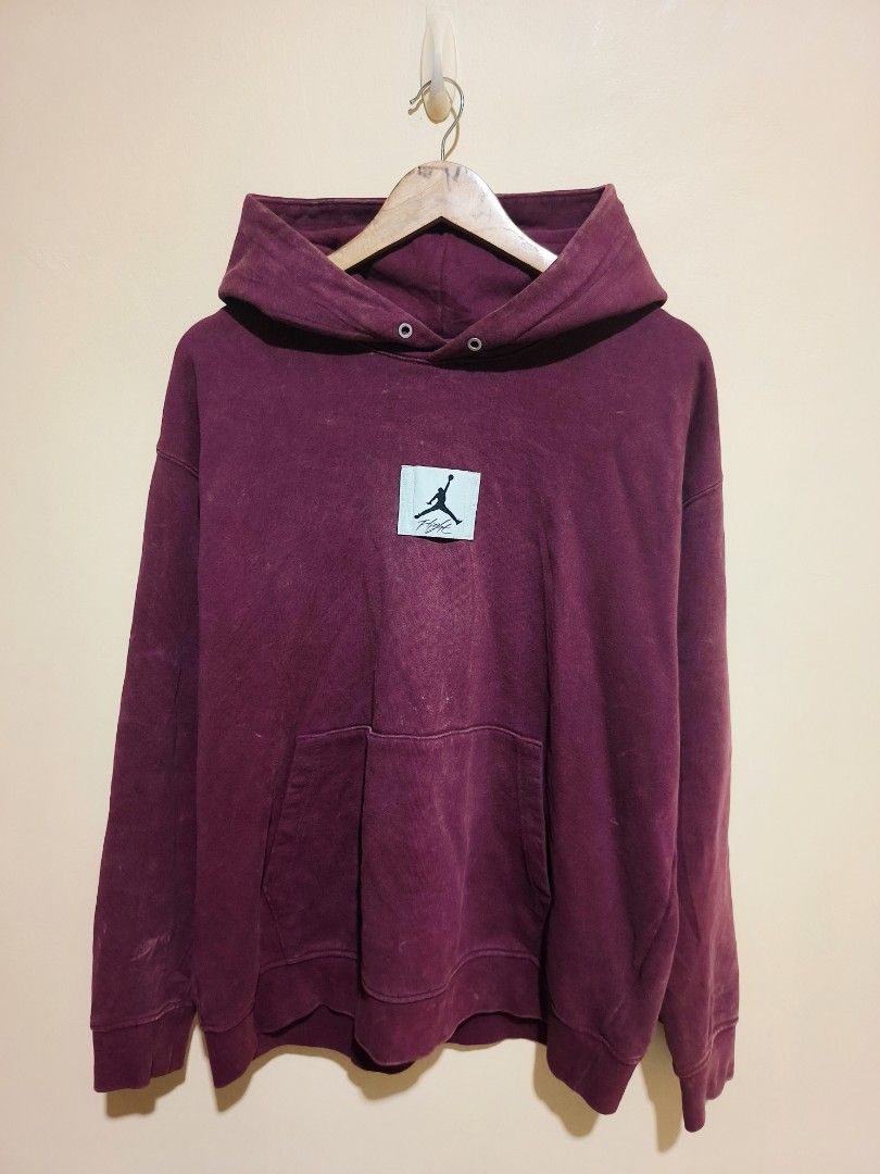 Jordan Flight Hoodie Maroon Washed (Category: Coats, Jackets and Outerwear) located in Angeles City. Submitted by thriftglitz (Listing ID 1442725690, Image 1). Description: 25x29 9.5/10 condition No lace complete tags.