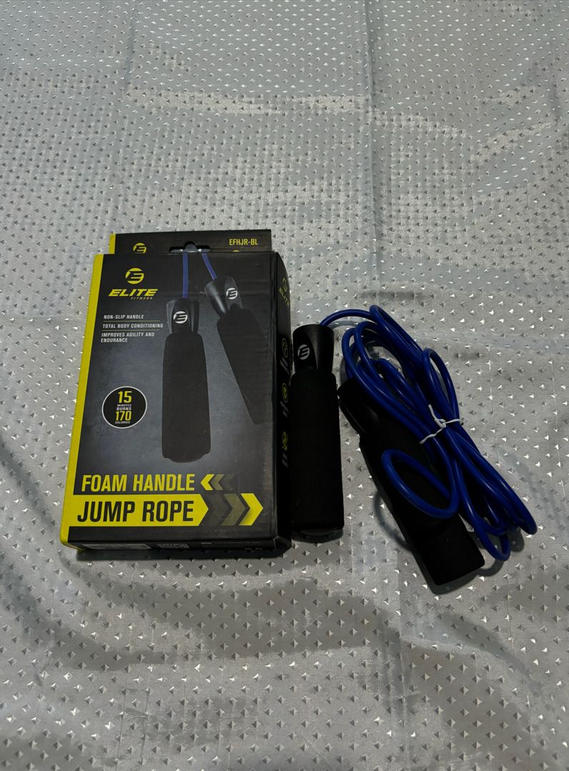 jump rope (opened but never used) (Category: Exercise Mats) located in Binangonan. Submitted by rheibns (Listing ID 1442561550, Image 2). Description: please read before buying! item: jump rope description: blue color, 9ft long (adjustable), non-slip handle condition: new, never used location: binangonan rizal mode of payment: gcash only (payment first), PAYO (pay as you order) mode of delivery: direct j&t or lalamove (sf paid by buyer), COD avai