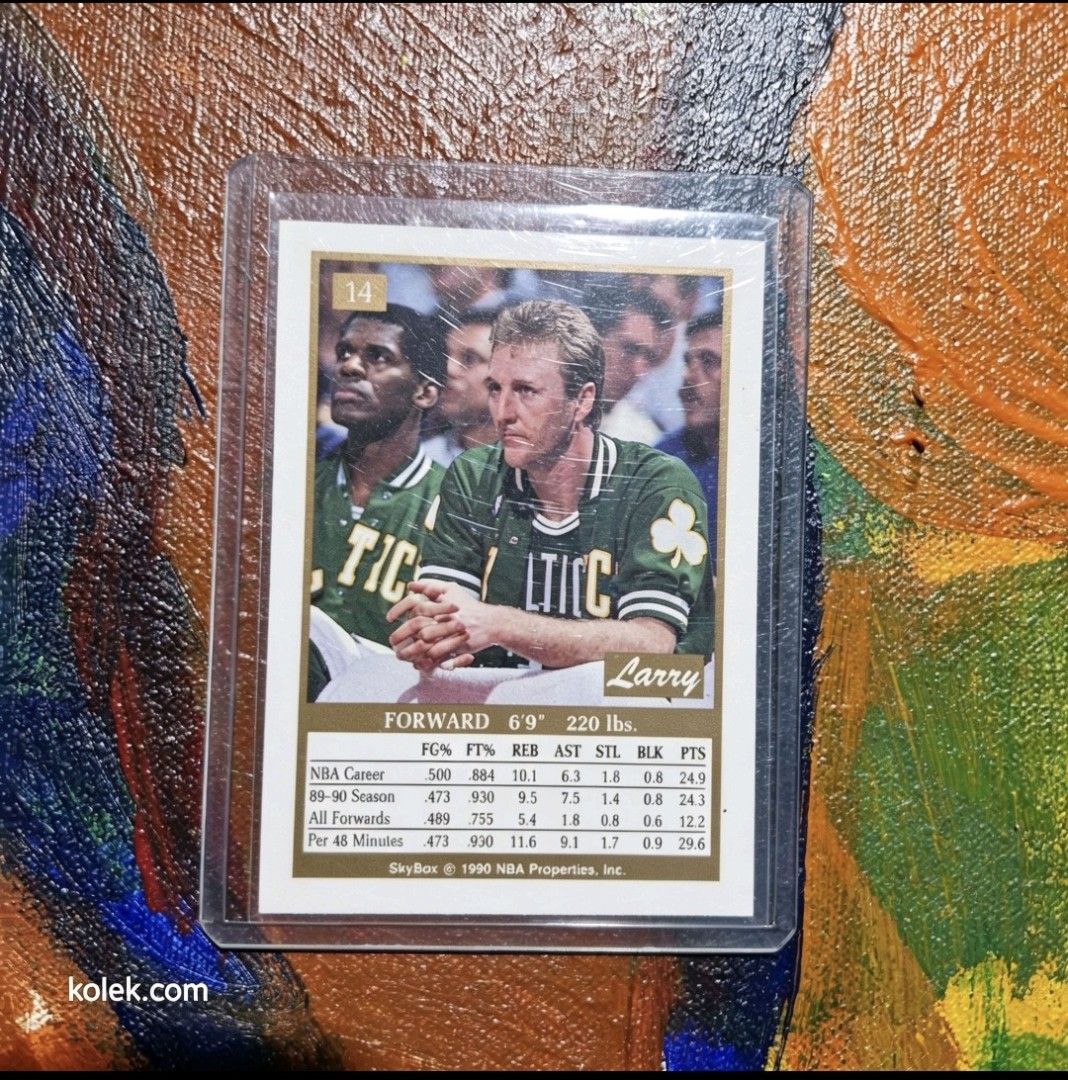 Larry Bird Collectible Card (Category: Raw Singles) located in San Pedro. Submitted by .kolek.com (Listing ID 1442694379, Image 2). Description: NBA Card (Raw) Excellent Condition Clean card Sharp edges Smooth Surface What U see is What U Get Sa nakaka appreciate lang MoP: Gcash J&T Courier Pickup or Book any Rider Buyer's book and expense Loc: San Pedro, Laguna 📣WBox 0.2kg.