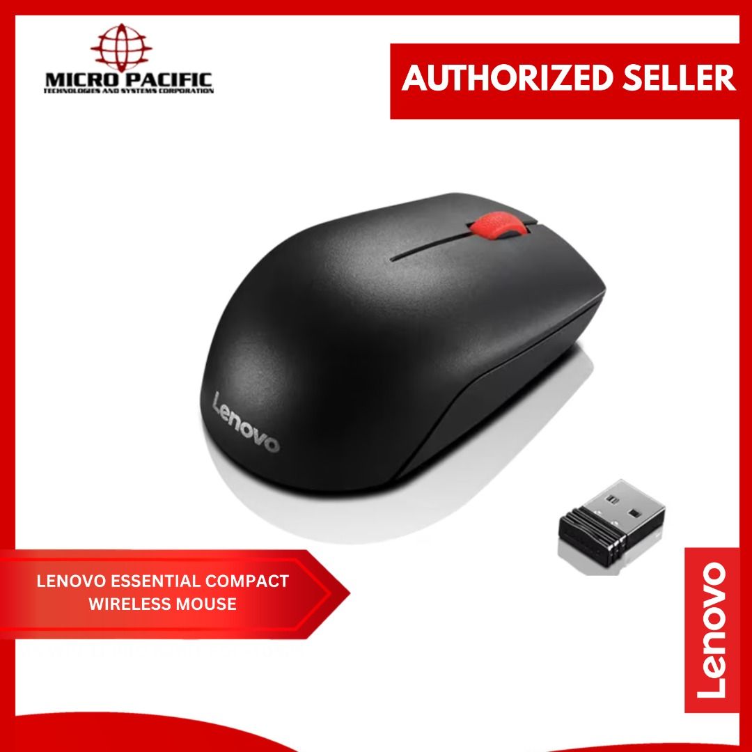LENOVO ESSENTIAL COMPACT WIRELESS MOUSE (Category: Mouse & Mousepads) located in Makati City. Submitted by micro_pacific (Listing ID 1442611760, Image 2). Description: The Lenovo Essential Compact Wireless Mouse, designed with your convenience in mind. It’s easy to get more done when you don’t have to waste time untangling messy cables or searching the office for new batteries. Its compact size makes it the perfect companion no matter what the oc