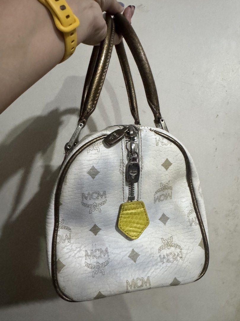 Lion princess mcm white doctors bag (Category: Luxury Bags & Wallets) located in Binan City. Submitted by maharlikasonlineshop (Listing ID 1442711864, Image 2). Description: Lion princess white doctors bag size 30cm.