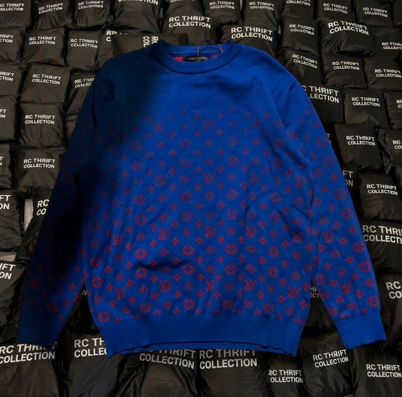 LOUIS VUITTON MONOGRAM GRADIENT CREWNECK SWEATER BLUE RED (Category: Luxury Apparel) located in Rizal. Submitted by rcthriftcollection (Listing ID 1442696543, Image 1). Description: LOUIS VUITTON MONOGRAM GRADIENT CREWNECK SWEATER BLUE RED Width 23 Length 27 Best fit M-L Excellent to Asnew DM to purchase 📥📥📥 Location: MONTALBAN, RODRIGUEZ, RIZAL .
