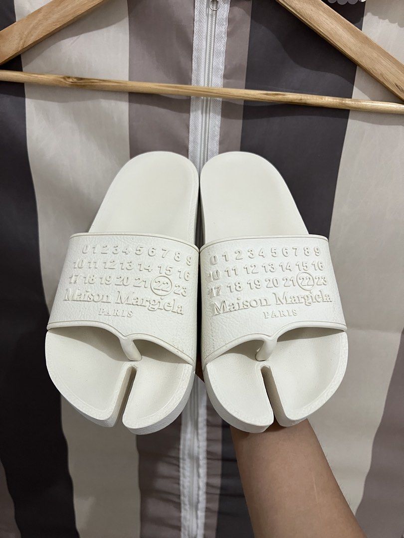 maison margiela tabi slides for womens (Category: Slippers and slides) located in Cagayan de Oro. Submitted by mnrsjspr (Listing ID 1442718929, Image 2). Description: minima heel drag, minor stain no strap separation even in edges no expired parts all in presentable condition what u see what u get .