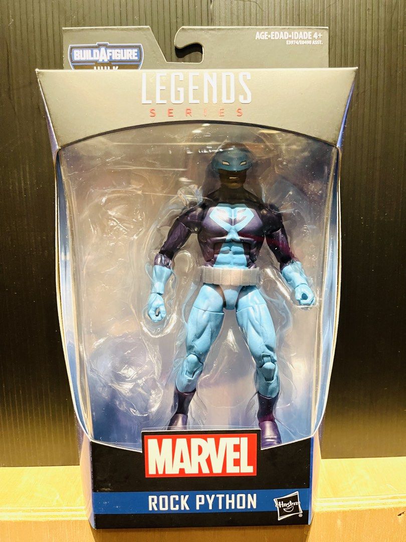 Marvel Legends Rock Python (Category: Toy Figures) located in Singapore. Submitted by tituswhyte (Listing ID 1442657163, Image 1). Description: Marvel Legends Rock Python 6” scape action figure by Hasbro Figure is new in box. Delivery can be arranged for $5.