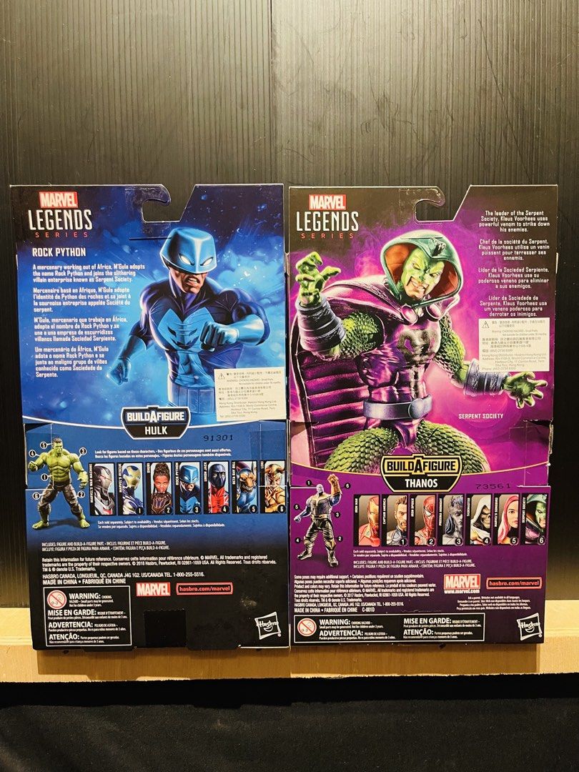 Marvel Legends Rock Python (Category: Toy Figures) located in Singapore. Submitted by tituswhyte (Listing ID 1442657163, Image 5). Description: Marvel Legends Rock Python 6” scape action figure by Hasbro Figure is new in box. Delivery can be arranged for $5.