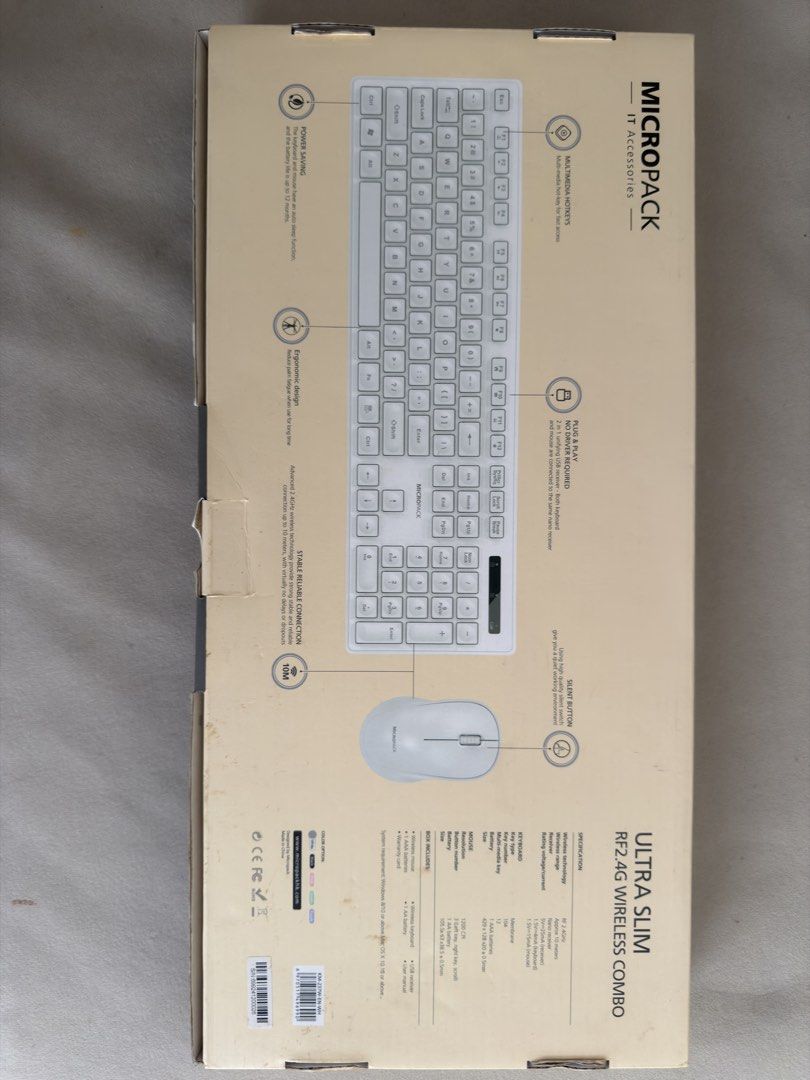 MICRO-PACK Ultra Slim RF 2.4G Wireless Keyboard Mouse Combo476843416717240321