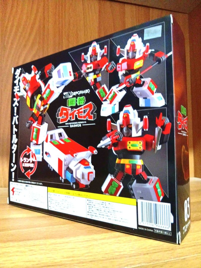 Mini Deformed Tosho Daimos (Category: Designer & Blind Box Toys) located in Makati City. Submitted by denzxio (Listing ID 1442661068, Image 2). Description: Mint in sealed box. Never opened. Figure Size: Approximately 13cm tall Materials: PVC, ABS, POM Set Contents: Main figure Tranzor transformation parts Daimos Shaft Battle Break Tosho Daimos joins Art Storm's Mini Deformed figure lineup. He's an adorable 13cm tall, and fully posable for action