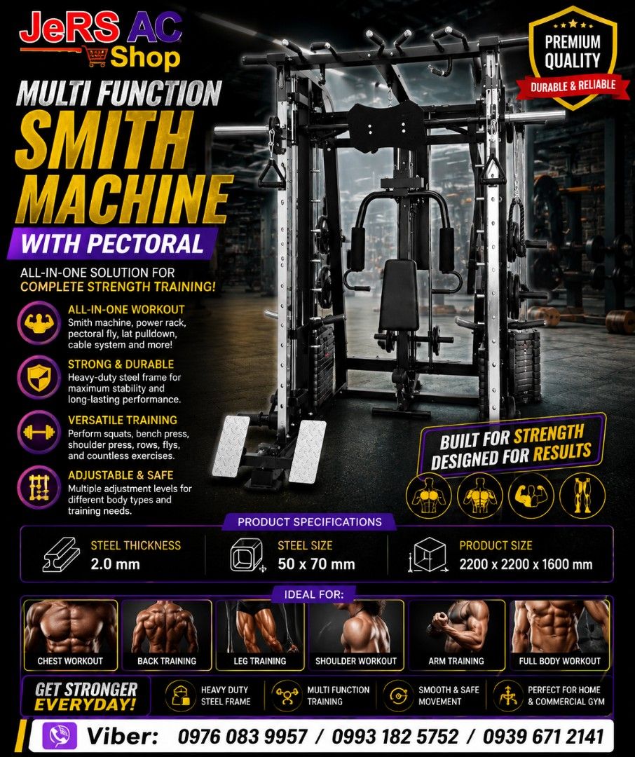 Multi Function Smith Machine (Category: Cardio & Fitness Machines) located in Manila. Submitted by simborios022535 (Listing ID 1442597269, Image 1). Description: .