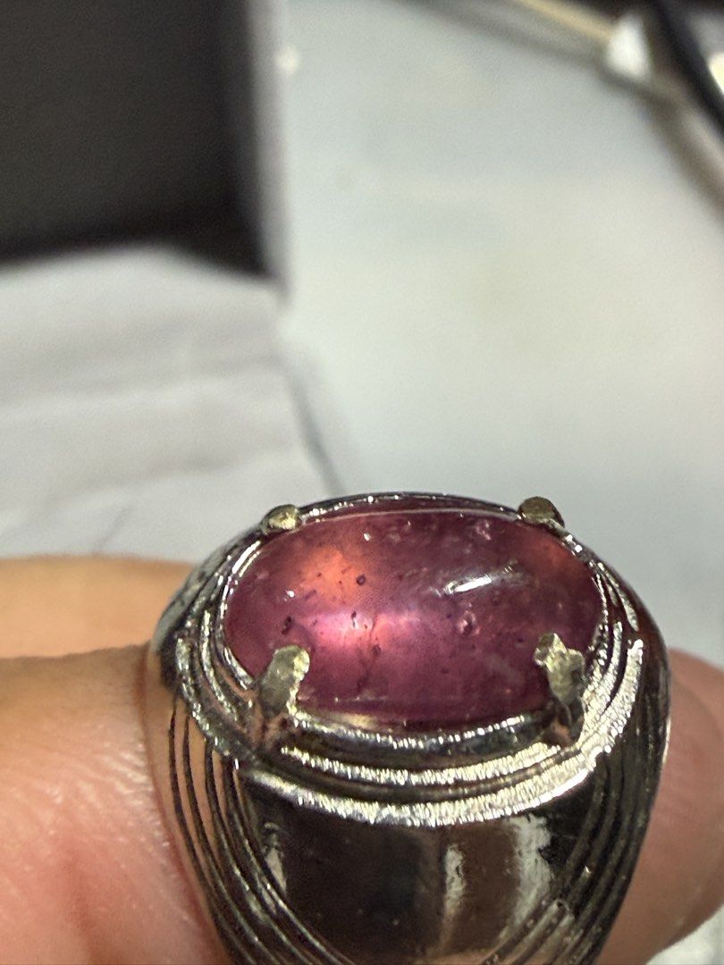Natural Ruby (Category: Jewelry) located in Singapore. Submitted by ranosky76 (Listing ID 1442720227, Image 2). Description: Natural Ruby weight with ring 50.80 ct diameter 11.1 mmx 7.7mm x 6.1 mm comes with ring alpaka super size 16 or US 7.