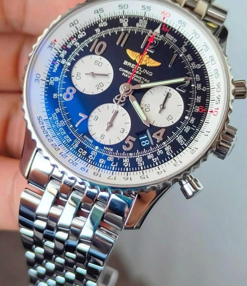NAVITIMER B01 43MM (The most Iconic Pilot Watch) (Category: Women's Watches) located in Manila. Submitted by kristinepenafiel (Listing ID 1442658721, Image 1). Description: NAVITIMER B01 43MM (The most Iconic Pilot Watch) ₱318,000 Experience timeless craftsmanship with the iconic Breitling Navitimer B01 Chronograph — a true statement piece for collectors and enthusiasts alike. 🔥 ✔️Complete Full Set + FREE Leather Strap ✔️In-House Automatic Movem
