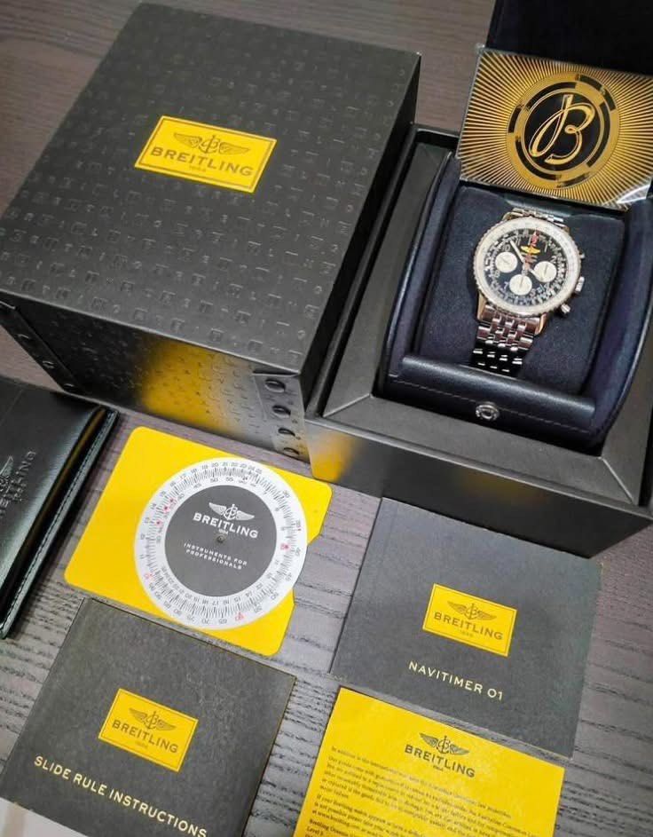 NAVITIMER B01 43MM (The most Iconic Pilot Watch) (Category: Women's Watches) located in Manila. Submitted by kristinepenafiel (Listing ID 1442658721, Image 3). Description: NAVITIMER B01 43MM (The most Iconic Pilot Watch) ₱318,000 Experience timeless craftsmanship with the iconic Breitling Navitimer B01 Chronograph — a true statement piece for collectors and enthusiasts alike. 🔥 ✔️Complete Full Set + FREE Leather Strap ✔️In-House Automatic Movem