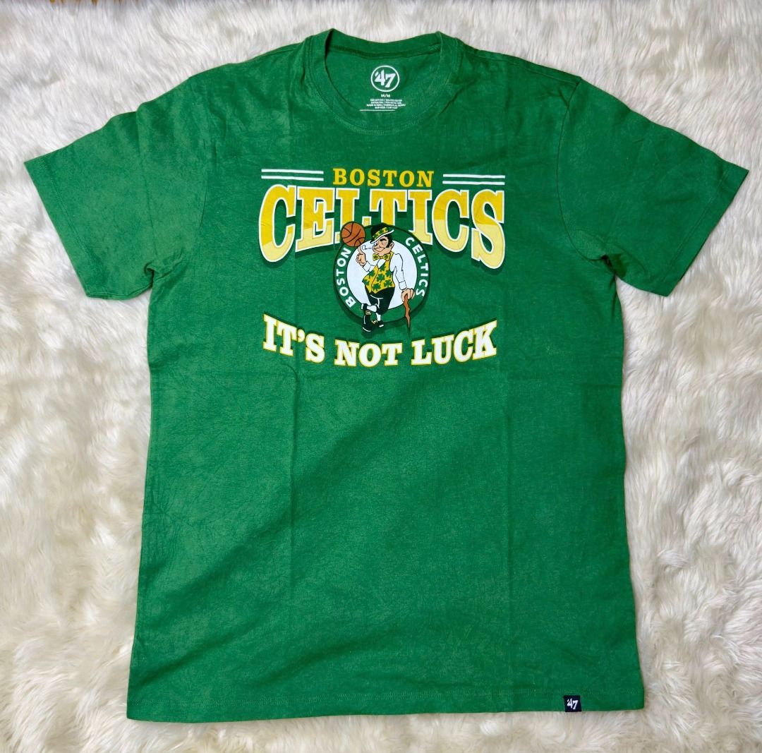 NBA BOSTON CELTICS by 47’ brand (Category: Activewear) located in Davao. Submitted by gsports.collection (Listing ID 1442677057, Image 1). Description: NBA BOSTON CELTICS by 47’ brand SIZE: Medium (20” x 28”) Condition: Like New Color rate: 9.6 Print: Excellent No Issues.