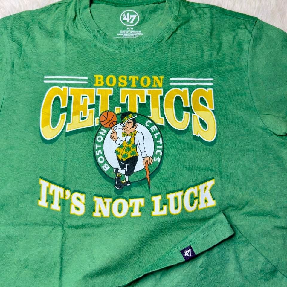 NBA BOSTON CELTICS by 47’ brand (Category: Activewear) located in Davao. Submitted by gsports.collection (Listing ID 1442677057, Image 2). Description: NBA BOSTON CELTICS by 47’ brand SIZE: Medium (20” x 28”) Condition: Like New Color rate: 9.6 Print: Excellent No Issues.