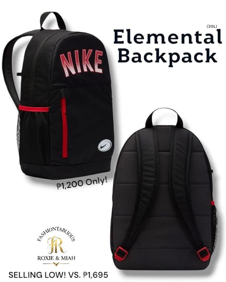 Nike Elemental Backpack with Pencil Case (Category: Backpacks) located in Mandaluyong City. Submitted by luxprelovedbagsparadise (Listing ID 1442689633, Image 2). Description: ON SALE!! ₱ 1,200.00 ONLY!! 💯% Authentic Nike Elemental Backpack with Pencil Case ❤️ ✨Style meets function in the Nike Elemental Backpack — your go-to bag for daily use, school, gym, or travel. ✨Designed with a sleek profile and durable materials, it offers plenty of space