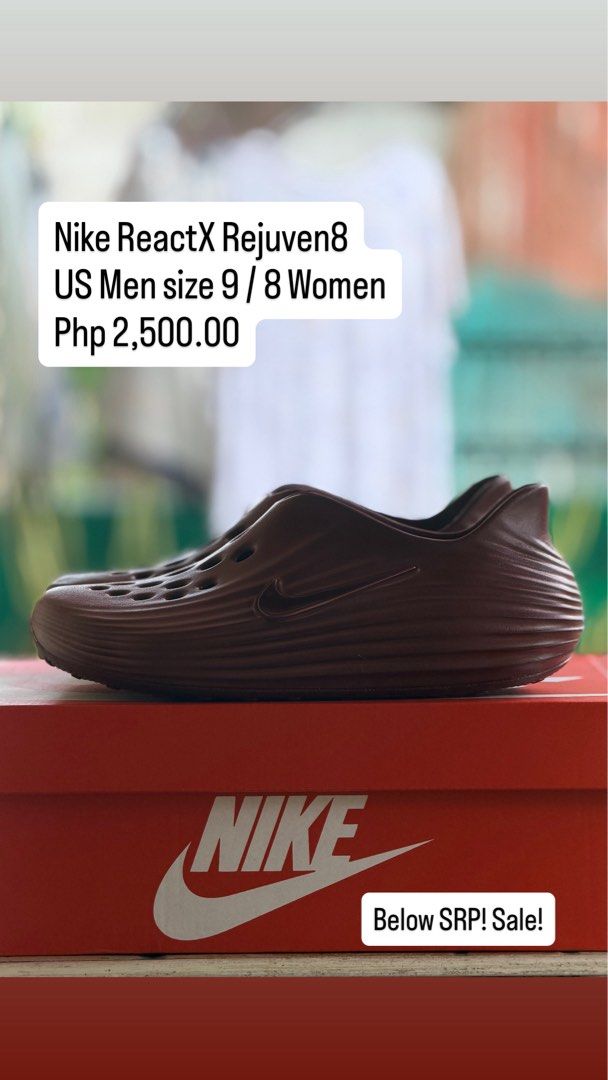 Nike ReactX Rejuven8 / US Men size 9 (Category: Sneakers) located in Cabuyao City. Submitted by eamonkin (Listing ID 1442648457, Image 1). Description: Nike ReactX Rejuven8 US Men size 9 / 8 Women Php 2,500.00 Below SRP! Brand new / Original Ships nationwide / Meet ups. DM / PM! Thanks! #nike #nikeph #nikereactxrejuven8 #sneaker #reactx.