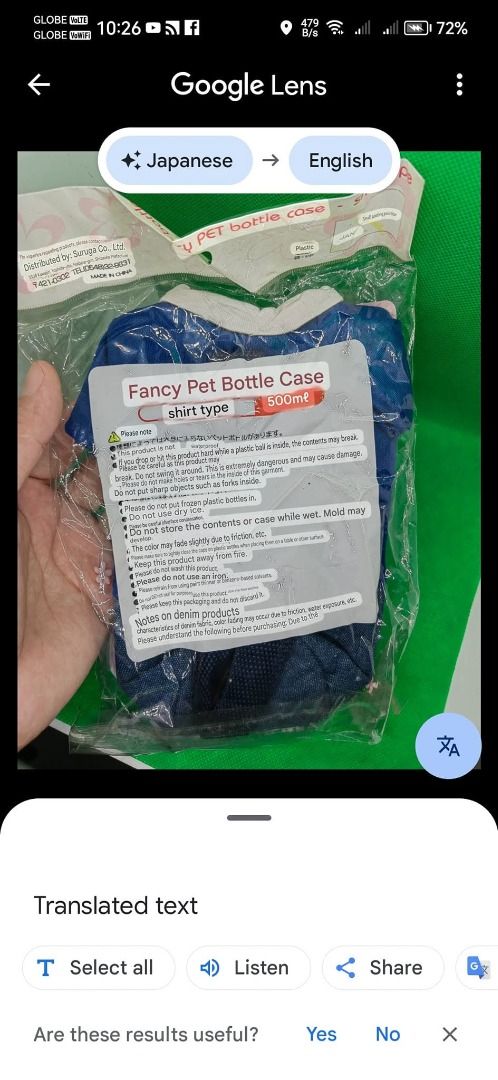 Novelty plastic bottle cover (Category: Other Kitchenware & Tableware) located in Cebu City. Submitted by dudes_villanueva (Listing ID 1442649711, Image 2). Description: Novelty plastic bottle cover 📌 designed to look like a small collared shirt. 📌 It slips over standard 500ml beverage bottles to insulate them, absorb condensation, and decorate the bottle. 📌Comes with a convenient shoulder strap..