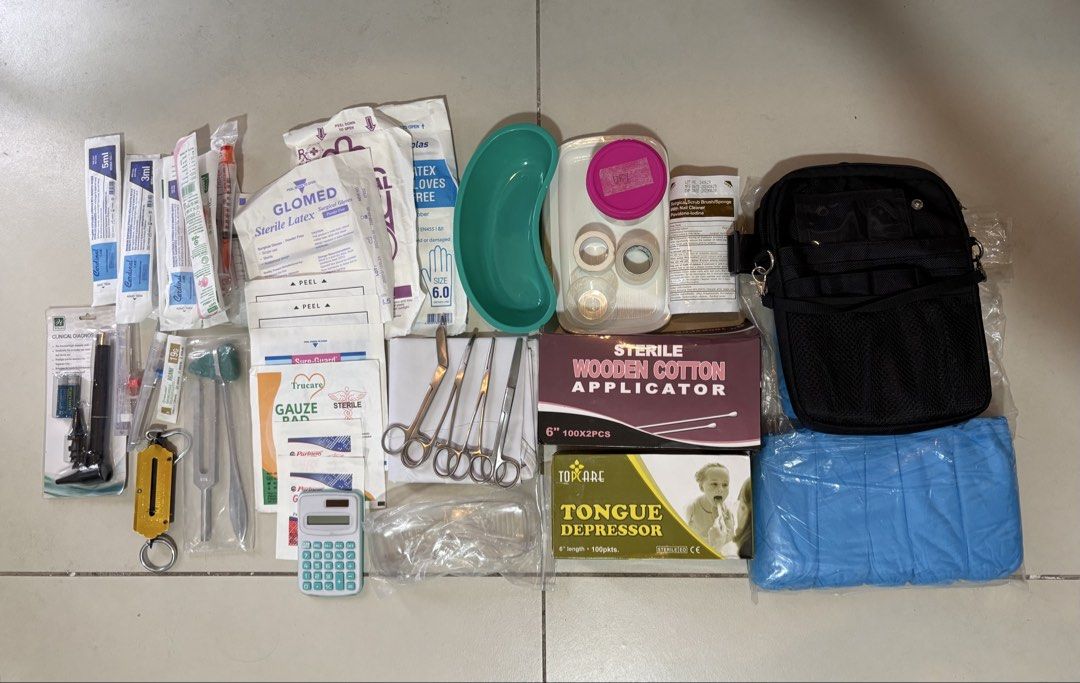 NURSING CLINICAL ESSENTIALS (TAKE ALL) (Category: Medical Supplies & Tools) located in Manila. Submitted by declutter_mnl.ph (Listing ID 1442554433, Image 1). Description: Loc: U-belt, Monumento.