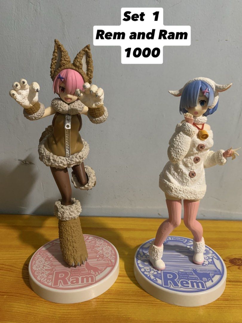 Original Sega Figured Rem and Ram (Category: Figurines & Statues) located in Valenzuela. Submitted by rjtoysjapan0306 (Listing ID 1442657562, Image 2). Description: ‼️‼️Original Sega Figured‼️‼️ Rem and Ram Figured Set by Set As In For only 1000 to 1100 each set pumili lang kayo ano liked nyo po sa set pero d po pede broken kung ano naka set sa 1to 3 By set No broken set naka set na po sila at naka sale na po sila Thank You Po 📌Mop Gcash only 📌
