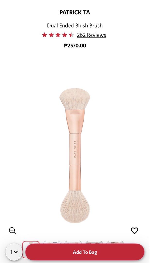 [PATRICK TA] Dual Ended Blush Brush (Category: Makeup) located in Manila. Submitted by abcdeclutter__ (Listing ID 1442566733, Image 1). Description: - For Face 3 - Ordered thru Sephora App PH - Received my order last May 21, 2026 - No box anymore, I already threw it away - Use a few times only and i'm selling it because I will buy another brush - I’d rather keep it than sell it for a low price.
