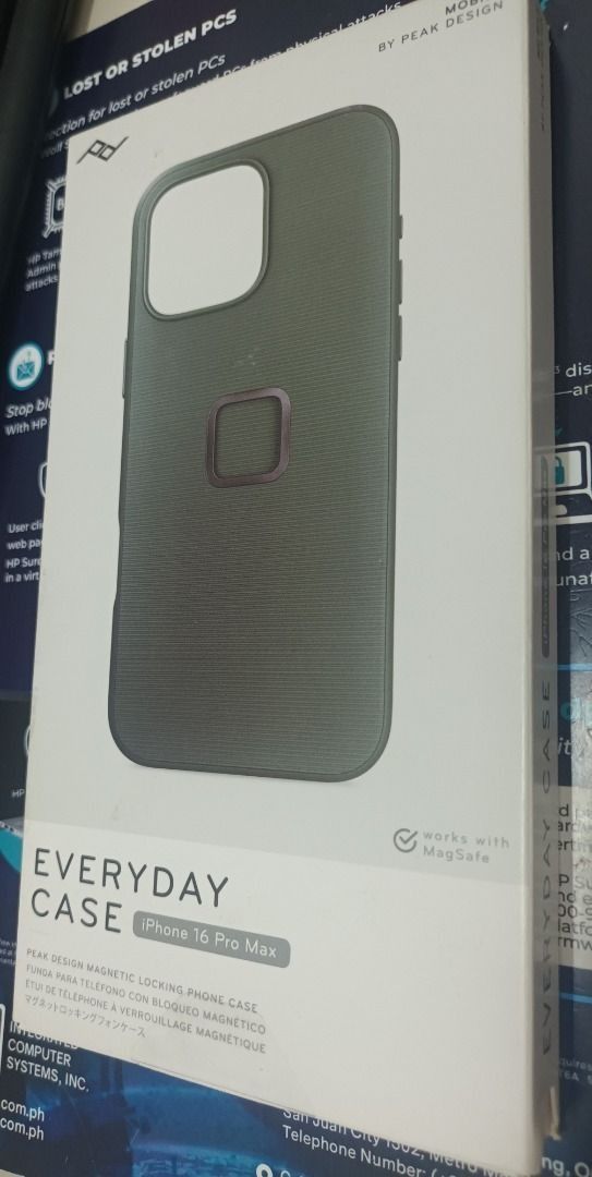 PKD PRO Slim Link Everyday Case for iPhone 16 Pro Max (Category: Cases & Sleeves) located in Manila. Submitted by ipstuff23 (Listing ID 1442575564, Image 1). Description: - Brand: Peak Design - Model: Everyday Case - Compatibility: iPhone 16 Pro Max - Features: Slim profile, MagSafe compatible - Design: Sleek and suitable for daily use.