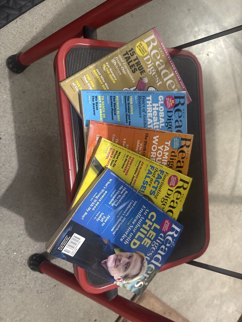 Reader's Digest Asia Magazines - Bundle of 5 (Category: Magazines) located in Bulacan. Submitted by fam_justselling (Listing ID 1442676886, Image 1). Description: 100 each - Bundle of 5 Reader's Digest Asia magazines - Topics include: True Tales, Global Health Threats, Taming Worries, Fascinating False Facts - Perfect for diverse interests - Excellent value for all 5 magazines.