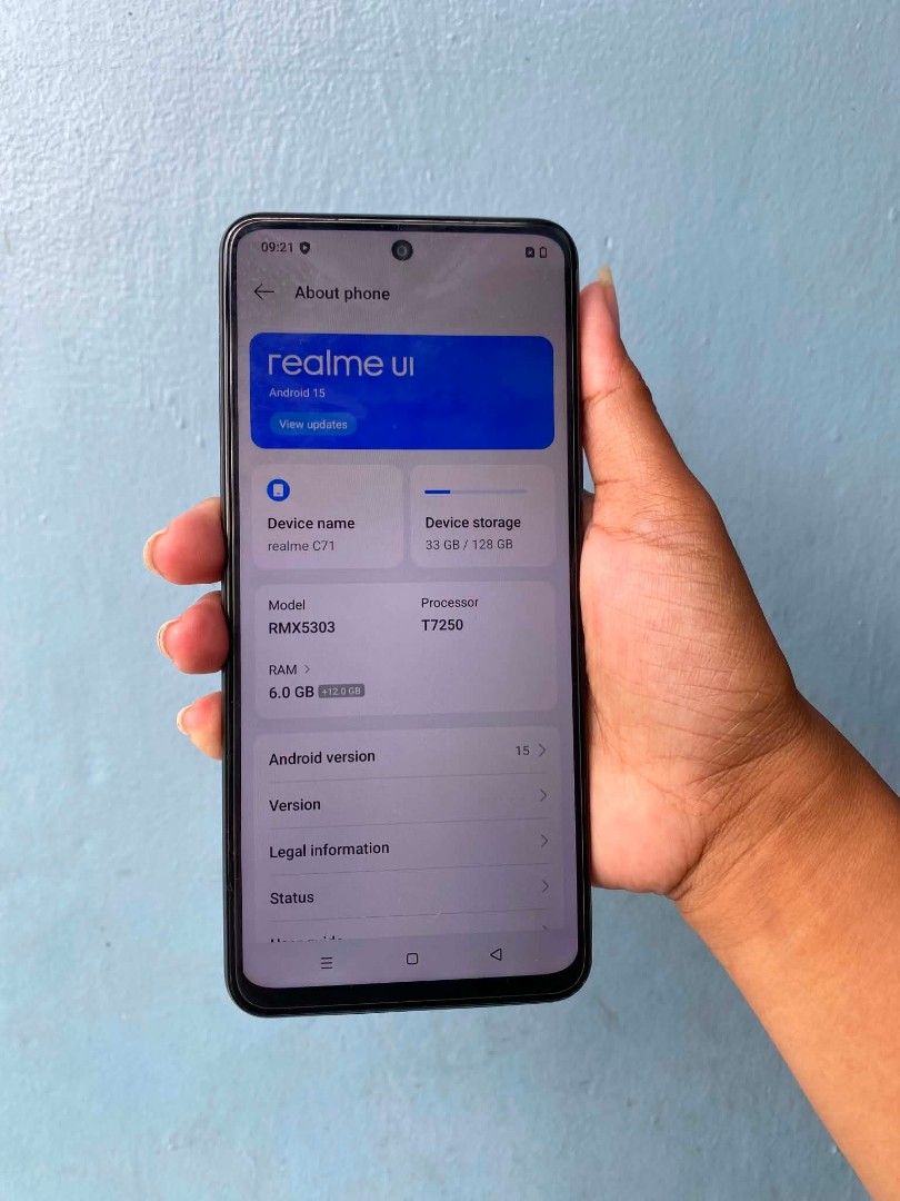 Realme c71 (Category: Realme) located in Caloocan City. Submitted by jov014 (Listing ID 1442728643, Image 2). Description: For sale REALME C71 18ram 128GB Storage 6.67 inches display 50mp Rear Camera 5mp Front Camera 6300 Mah Battery unit and box makinis pwede sa maarte , matagal malobat 6k.