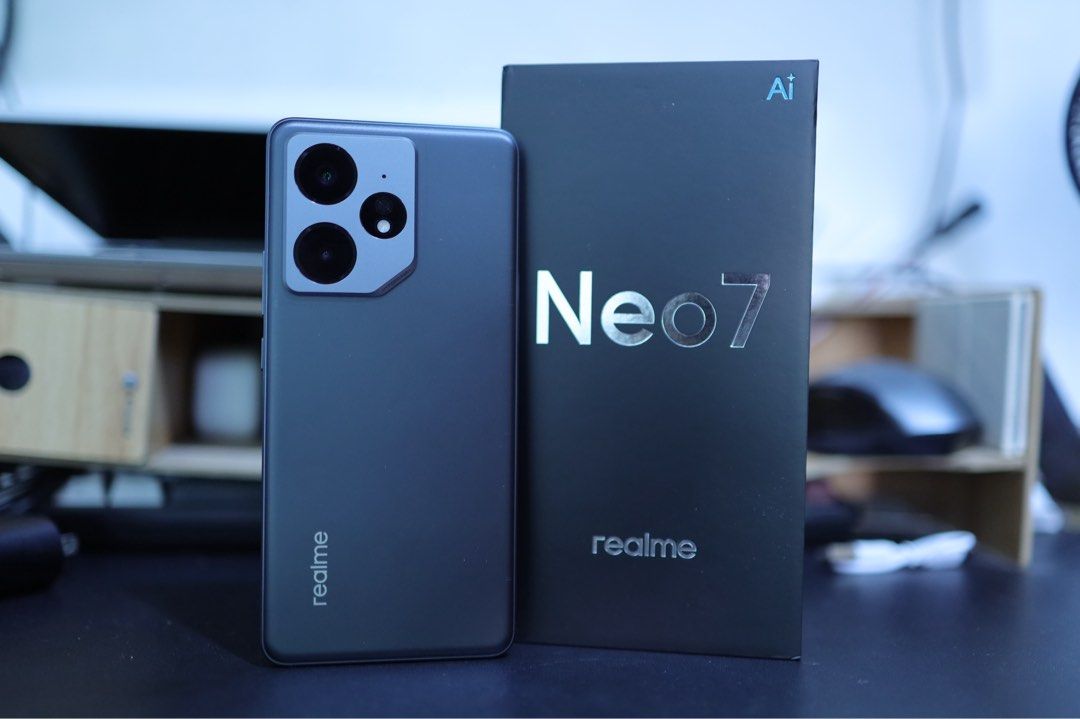 Realme Neo7, Gray, 12GB/512GB with Box and Freebies (Category: Realme) located in Caloocan City. Submitted by akosibonjing (Listing ID 1442592244, Image 3). Description: Meet Up: SM Fairview, Ayala Fairview Terraces or SM Tungko Payment Method: Transfer vis GCash, Maya, GoTyme or MariBank in person Package: * Realme Neo7, Gray, 12GB/512GB - Good Condition, well protected and taken care of * Original Box * Original Charger and Cable * Original Cas