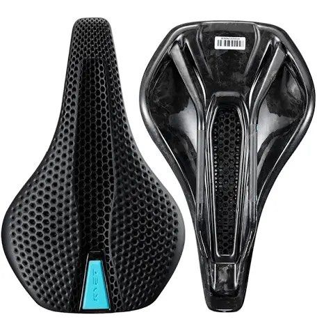 RYET 3D printed road bike saddle Prologo Fizik Specialized Fabric Selle Italia (Category: Parts & Accessories) located in Singapore. Submitted by deviouscookie (Listing ID 1442646902, Image 1). Description: Ryet 3D printed road bike saddle 1-1 Geometry with latest S Works Power Mirror Evo saddle Padding all in good condition no damages RFS: prefer old saddle.