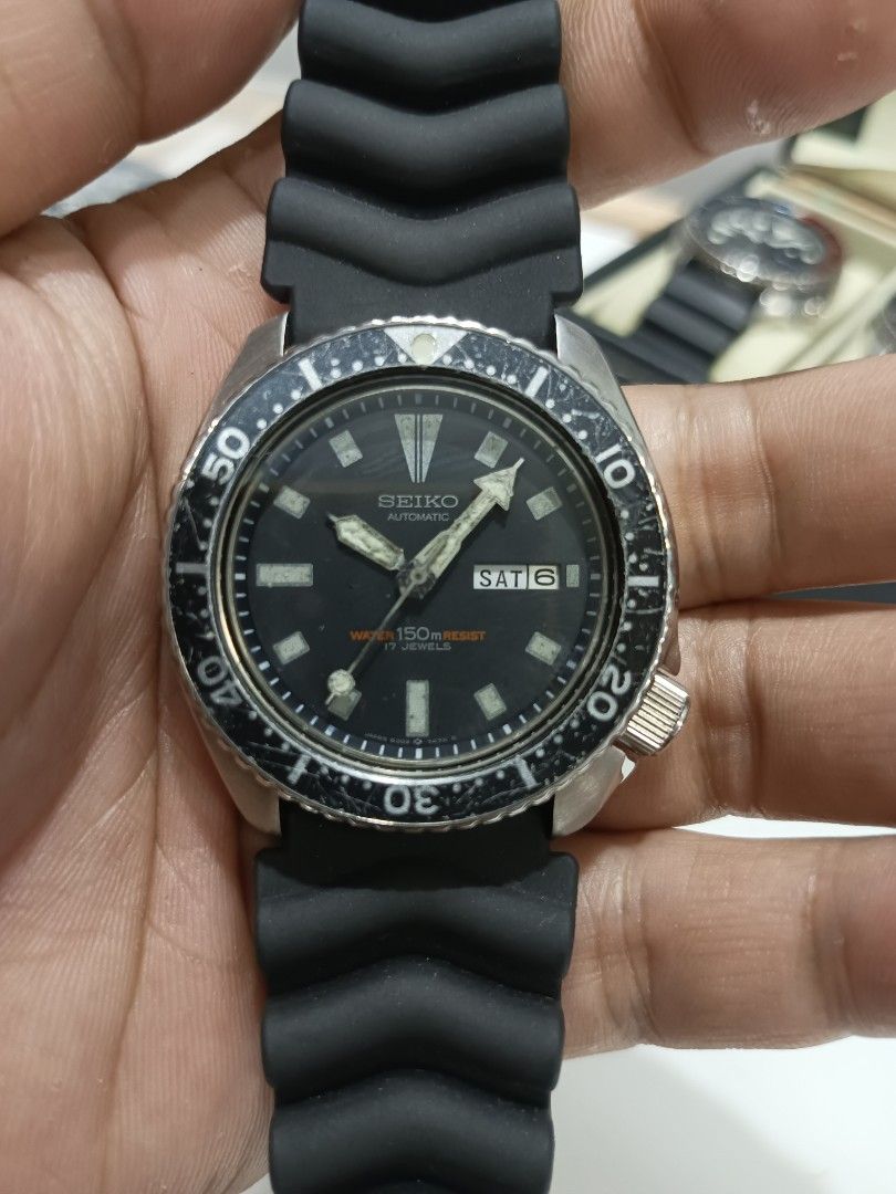 Seiko slim turtle 6309-7920 Japan (Category: Men's Watches) located in Masantol. Submitted by arden_timepiece (Listing ID 1442704119, Image 3). Description: Seiko slim turtle 6309-7920 JDM All original JDM vintage watch Newly serviced isusuot nlang Slightly polished Original dial Original hands Original bezel insert Japan stamp dial Japan stamp backcase Bmby: June 1985 Price: 6000.