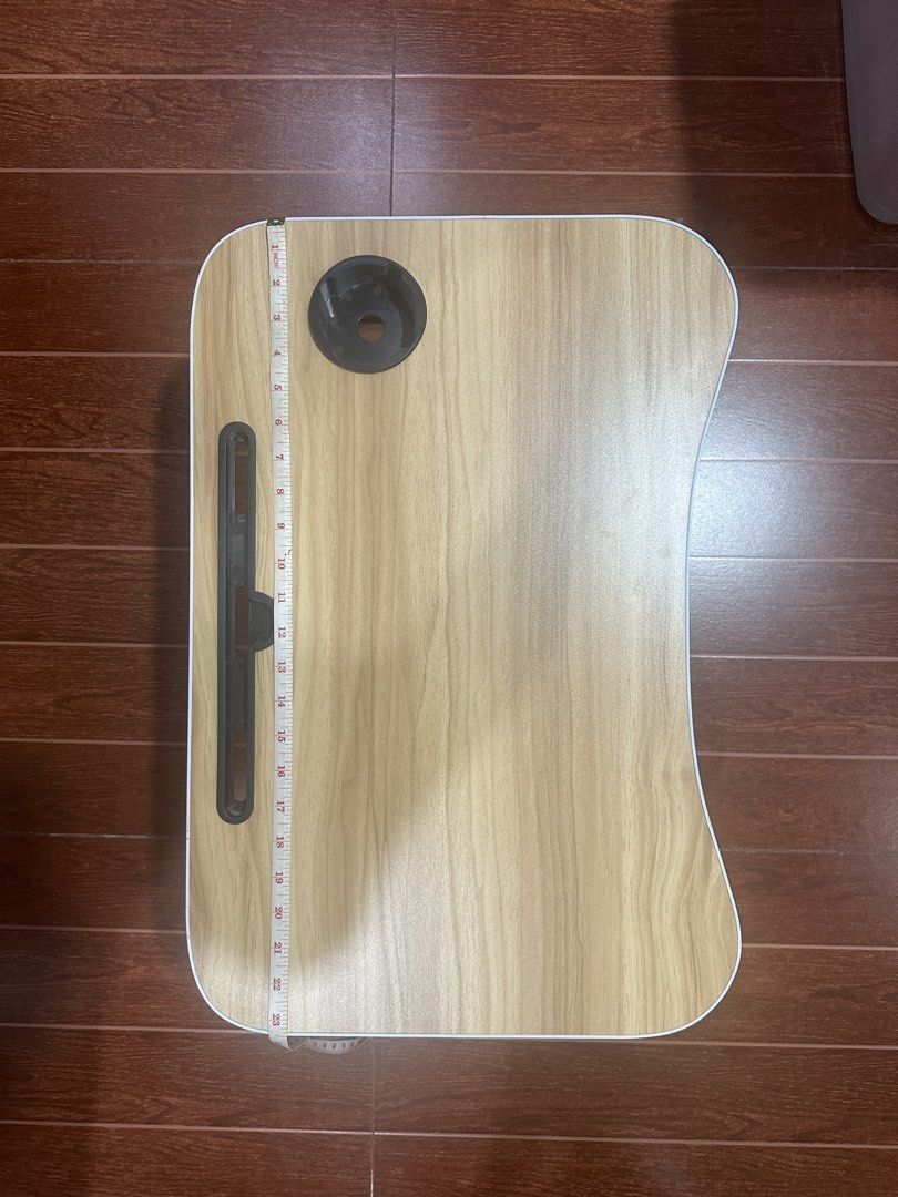 Study Table (Category: Kids Tables & Chairs) located in Paranaque City. Submitted by thriftclothing101 (Listing ID 1442664229, Image 3). Description: - Foldable study table - Wood grain finish - Built-in cup holder - Tablet/phone slot - Ideal for study, work, or leisure.