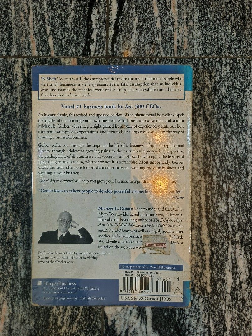 The E Myth Revisited Michael E. Gerber (Category: Storybooks) located in Las Pinas. Submitted by oddphoenix.2e5c23 (Listing ID 1442620253, Image 2). Description: .
